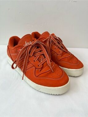 ⁠Adidas Rivalry Low Collegiate Orange Contrast Stitch Suede Sneaker Size 7.5⁠